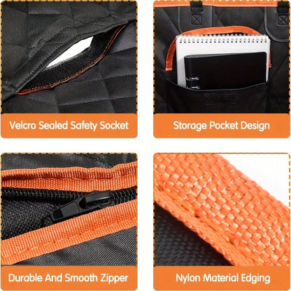 Wear Resistant And Anti Slip Rear Seat Protection Pad- Suitable For Heavy-Duty Dog Car Seat Cushions In SUVs, Cars, And Trucks- Easy To Clean Nylon Pet Seat Covers- Scratch And Splash Resistant Int
