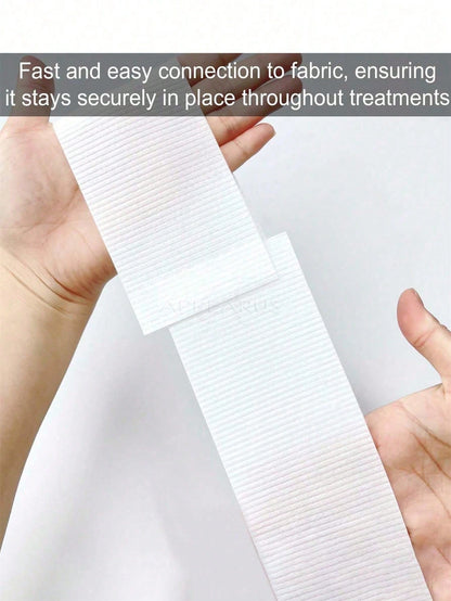 White 50pcs Disposable Spa Facial Headbands, Elastic Non-Woven Fabric Facial Hair Bands For Skincare, Soft Hair Wraps With Easy Closure, Disposable Plastic Hair Bag Shower Cap Wig Cap Elastic Waterpro