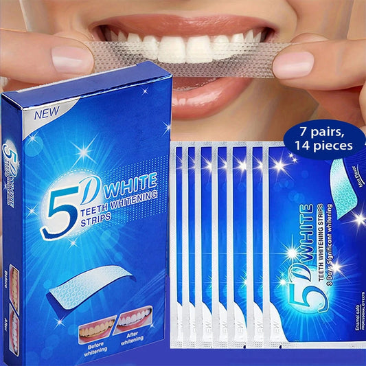 Whitening Teeth Strips, 7 Pieces For Sensitive Teeth, Effective And, Whitening Strips That Reduce Sensitivity, Help Remove Stains From Smoking/Coffee/Soda/Wine (14 Treatments)