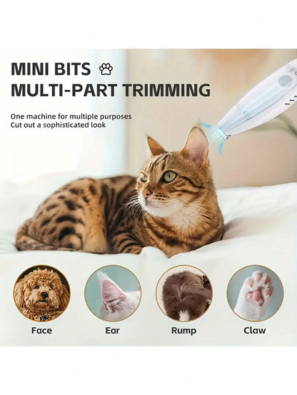 Wireless Dog Paw Trimmer With Powerful Suction Vacuum, USB Rechargeable, Low Noise, Suitable For Small And Large Dogs, Cats, Pet Grooming Tool, Ergonomic Design, Durable Construction, Dog Grooming Too
