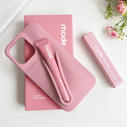With Box Lipstick Rhod Phone Case For 16 17 Air 15 14 13 12 11 Pro Max 6 7 8 Plus Makeup Lip Gloss Holder Silicone Coverphone Grip Fall Beach Essentials Magsafe Case Blue Phone Case Customizable Thing