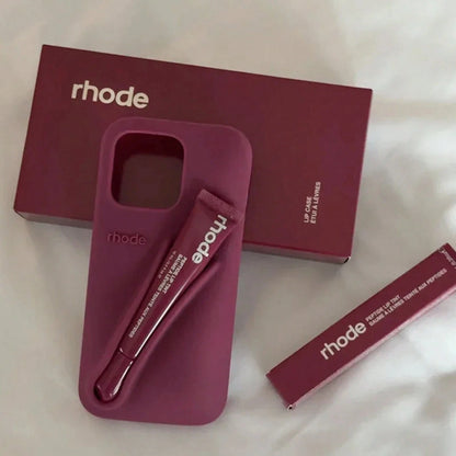 With Box Lipstick Rhod Phone Case For 16 17 Air 15 14 13 12 11 Pro Max 6 7 8 Plus Makeup Lip Gloss Holder Silicone Coverphone Grip Fall Beach Essentials Magsafe Case Blue Phone Case Customizable Thing