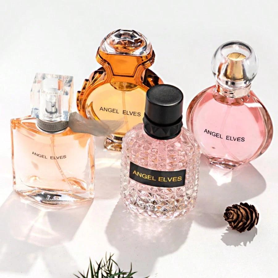 Women Perfume Gift Set For Her, ANGEL ELVES 4 Pcs Long Lasting Eau De Toilette Fragrance Collection, Elegant Floral Fruity Scent Mini Perfume Kit, Ideal Birthday Valentine Christmas Gift For Women Gir