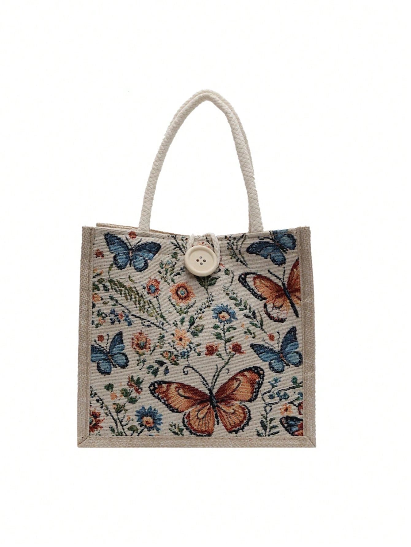 Women's Beige Linen Tote Bag-Suitable For Various Occasions Such As Dates, Back-To-School, The Beach, Commuting, Picnics, And Camping.