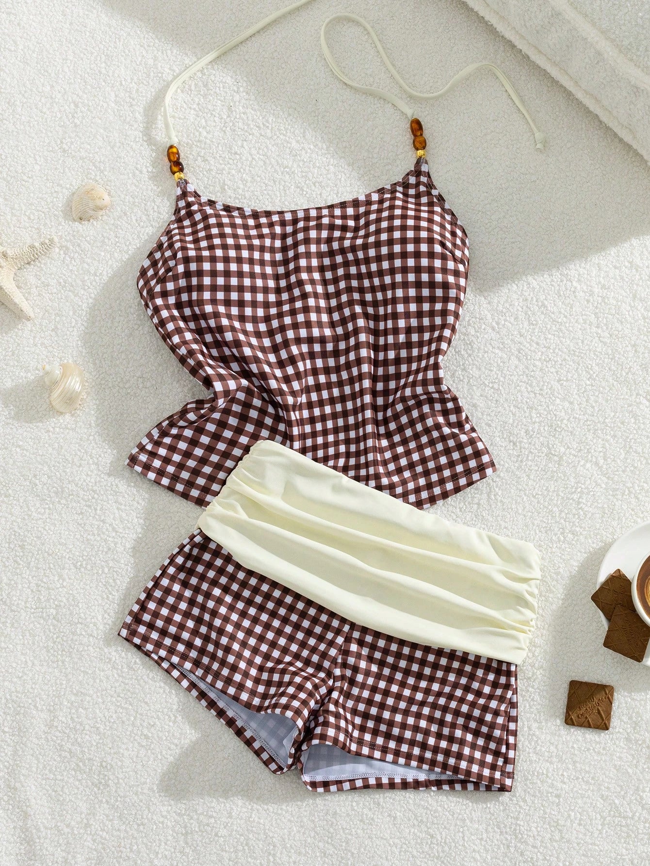 Women's Bikini Swimwear Set/Casual Outerwear/Y2K Style/Basic/Back To School/Women's Camisole Strap/Holiday Beach Wear Vacation Summer