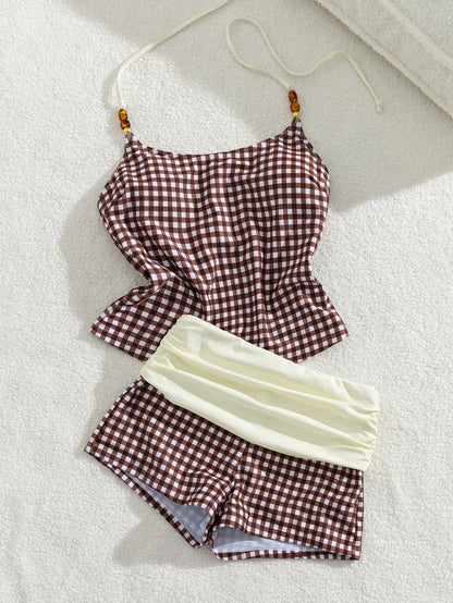 Women's Bikini Swimwear Set/Casual Outerwear/Y2K Style/Basic/Back To School/Women's Camisole Strap/Holiday Beach Wear Vacation Summer