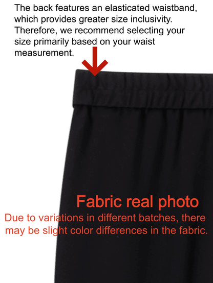 Women's Blue Stretch 9-Inch Pants, With Pockets, Zipper & Button, Casual Business Style Long Pants, Suitable For Women Under 168cm/66 Inches, Autumn/Winter