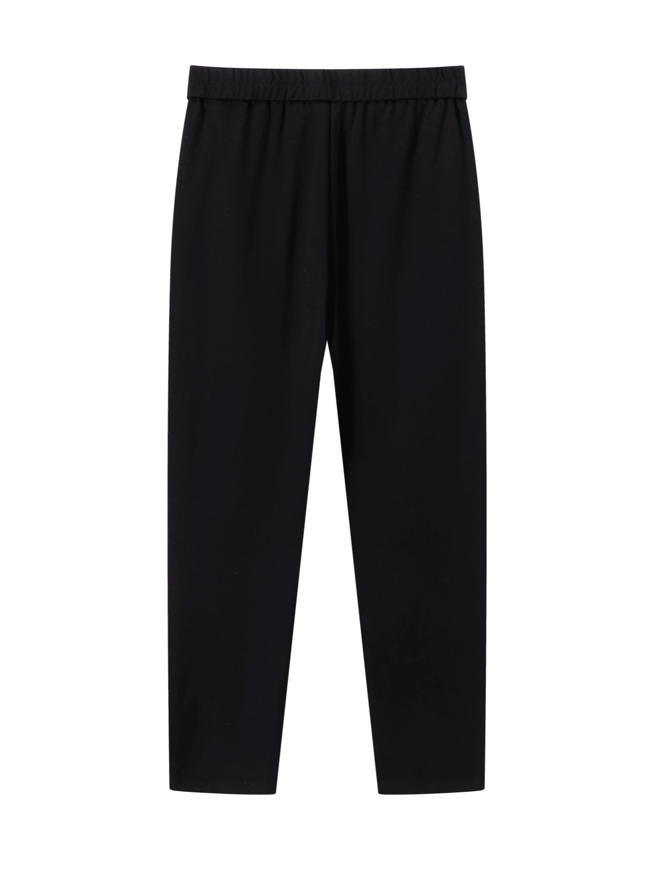 Women's Blue Stretch 9-Inch Pants, With Pockets, Zipper & Button, Casual Business Style Long Pants, Suitable For Women Under 168cm/66 Inches, Autumn/Winter