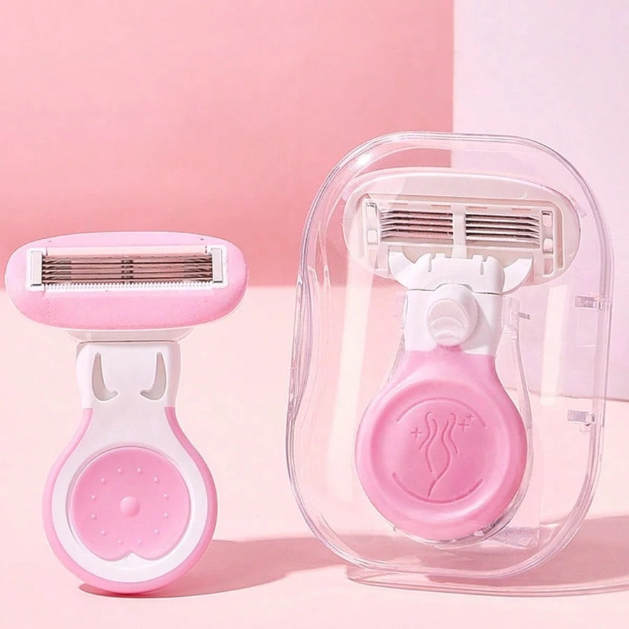 Women's Body Shaver With Travel Storage Case, Painless Hair Removal For Legs, Bikini Area And Underarms, Gentle Care For Sensitive Skin, Wet & Dry Use, Ergonomic Handle, Portable Design Suitable For H
