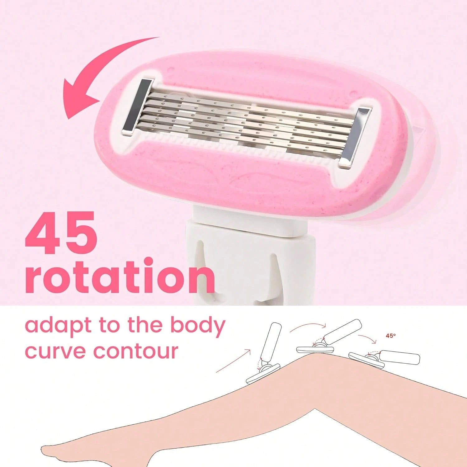 Women's Body Shaver With Travel Storage Case, Painless Hair Removal For Legs, Bikini Area And Underarms, Gentle Care For Sensitive Skin, Wet & Dry Use, Ergonomic Handle, Portable Design Suitable For H