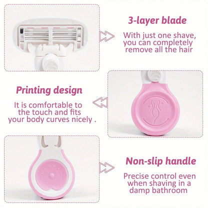 Women's Body Shaver With Travel Storage Case, Painless Hair Removal For Legs, Bikini Area And Underarms, Gentle Care For Sensitive Skin, Wet & Dry Use, Ergonomic Handle, Portable Design Suitable For H