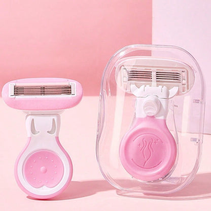 Women's Body Shaver With Travel Storage Case, Painless Hair Removal For Legs, Bikini Area And Underarms, Gentle Care For Sensitive Skin, Wet & Dry Use, Ergonomic Handle, Portable Design Suitable For H