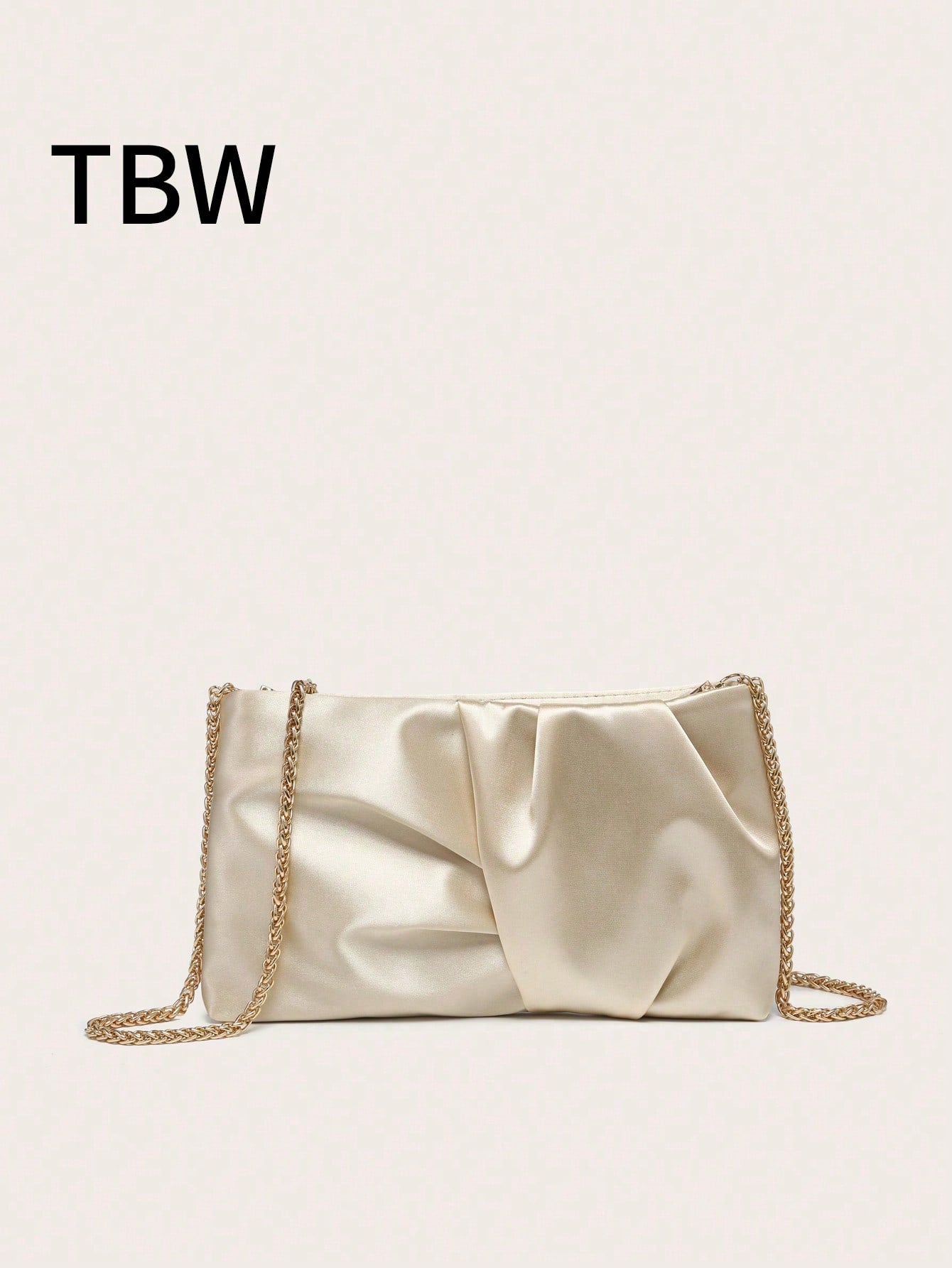 Women's Crossbody Bag, Square Bag, Wrinkled Silk Satin Texture, Wrinkled Touch, Lightweight And Fashionable, Metal Chain, Suitable For Evening Outings, Parties And Shopping.