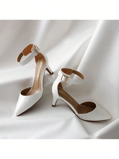 Women's Low Heel Ankle Strap Elegant Dress Pump Shoes