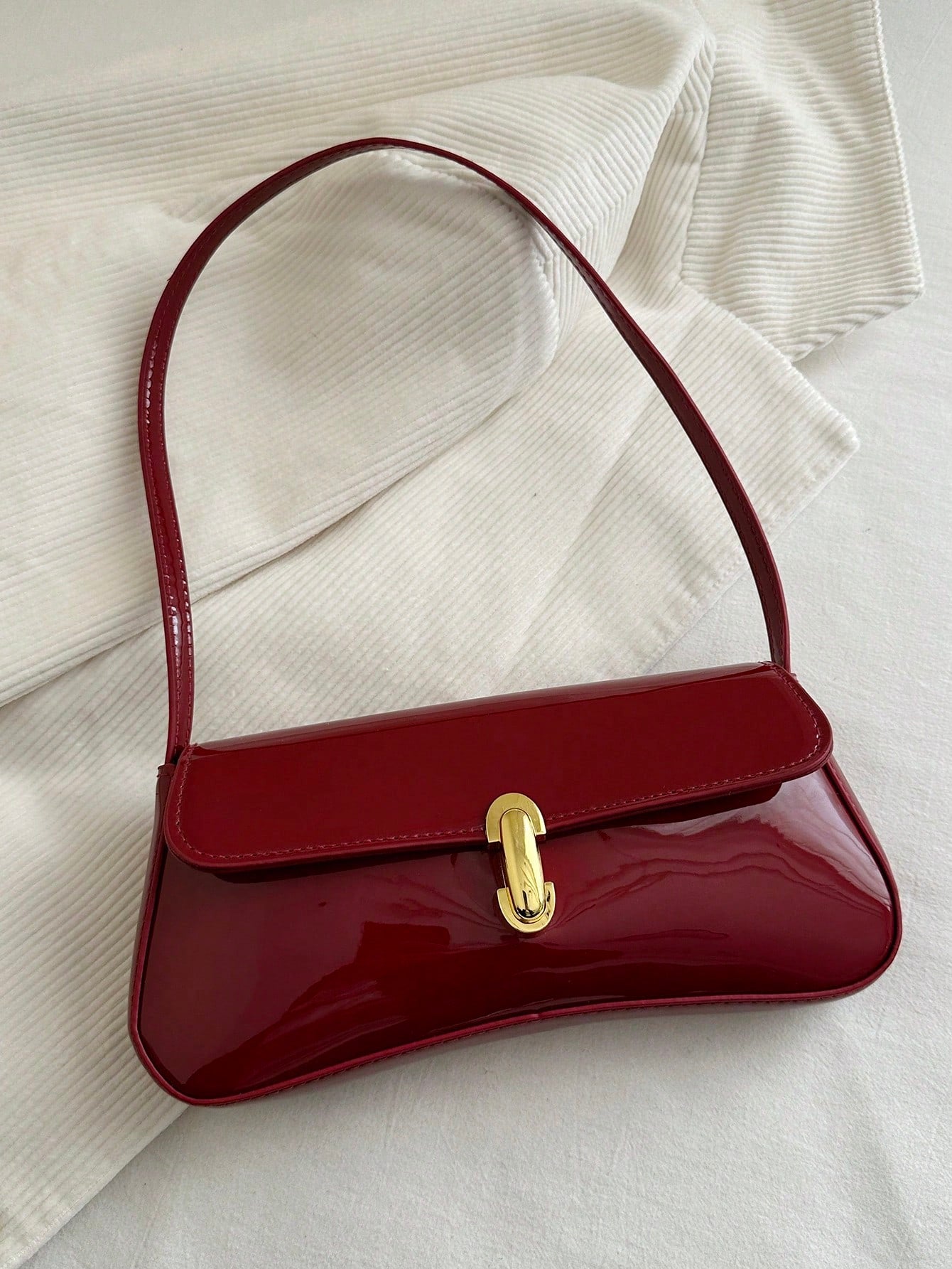 Women's Retro Faux Leather Flap Underarm Shoulder Bag, Suitable For Dates, Outings, Parties And Other Occasions,Business Professional Women