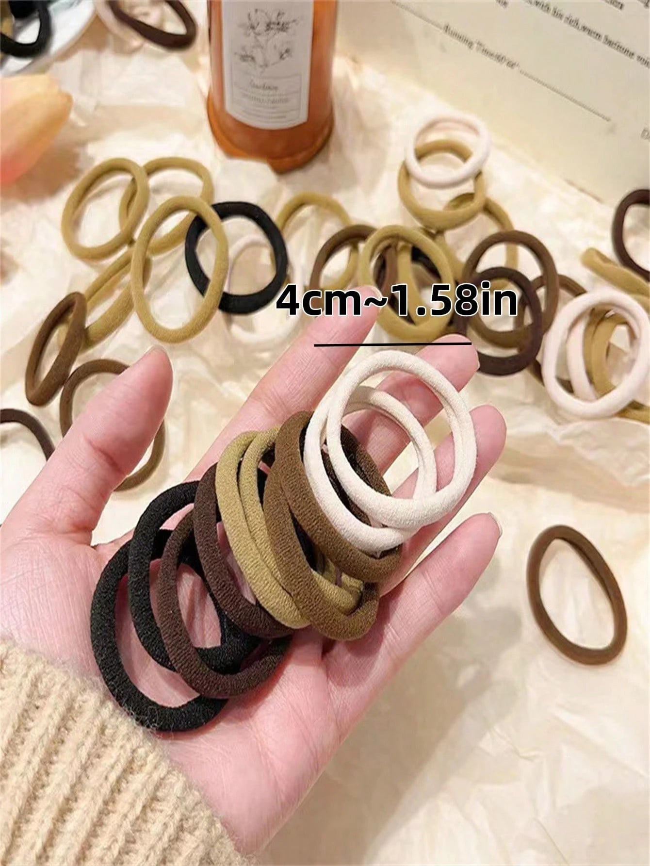 Women's Seamless Elastic Headband, Pure Black Minimalist Ponytail Hair Tie Headscarf, Daily Face Washing, Sports, Bathroom Hair Accessory, Gift