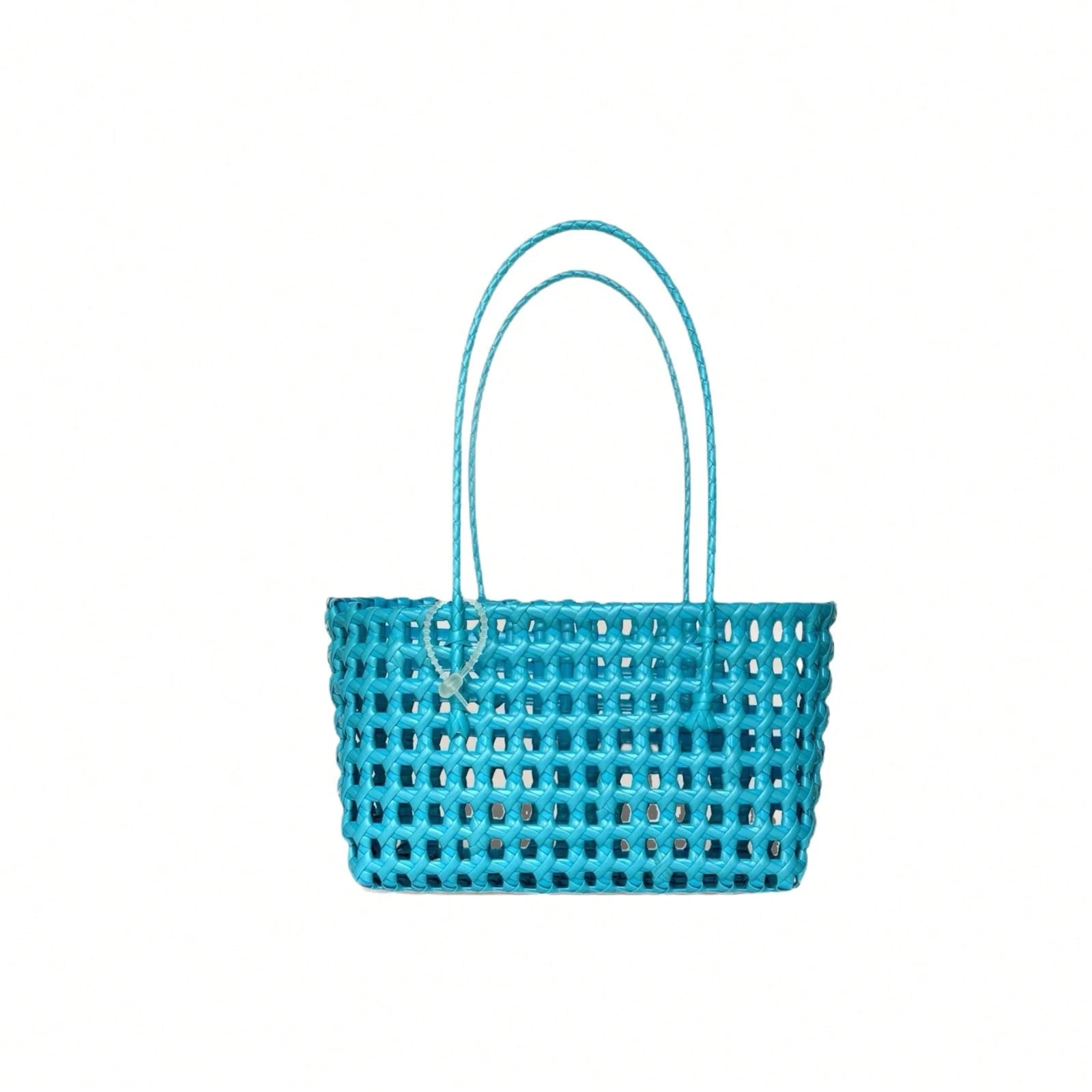 Women's Shoulder Bag Korean-Style Hollowed-Out Handmade Woven Bag, Vegetable Basket, Holiday Travel Beach Bag, Daily Commuter Bag