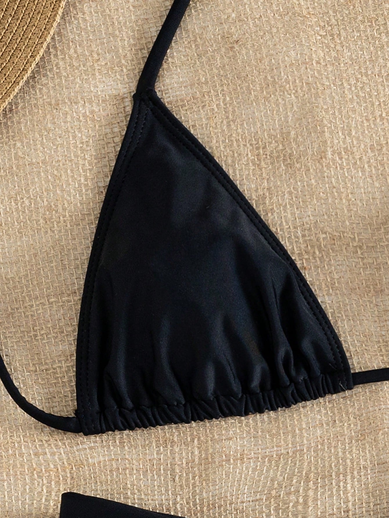 Women's Striped Print Halter Tie Two Pieces Swimwear, Sexy Fashion Minimalist Black Vacation Beach