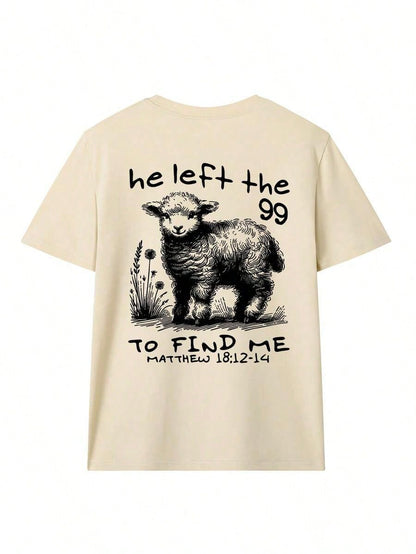 Women'S Summer New Casual Alpaca Letter Print Loose Versatile Round Neck Beige Short Sleeve T-Shirt, Fashionable Everyday & Holiday Wear