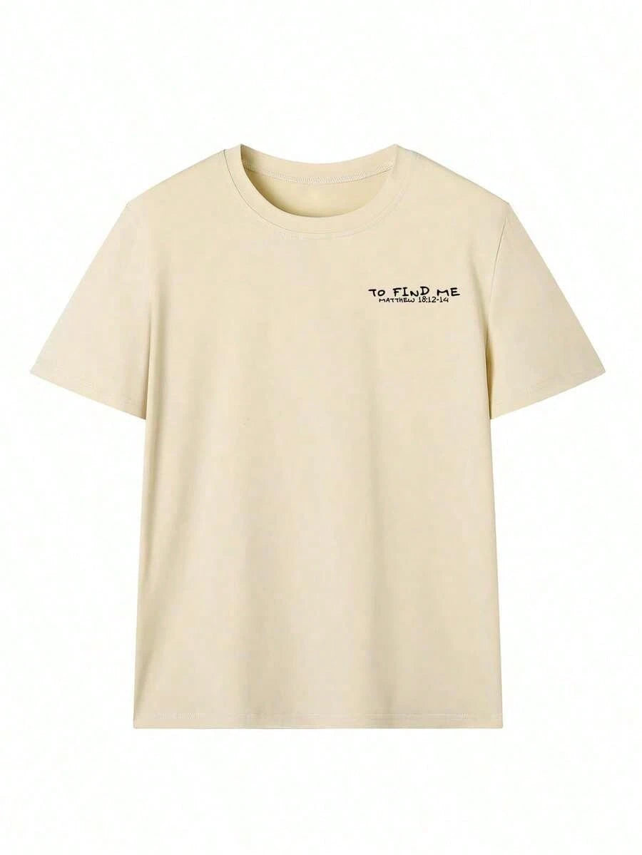 Women'S Summer New Casual Alpaca Letter Print Loose Versatile Round Neck Beige Short Sleeve T-Shirt, Fashionable Everyday & Holiday Wear