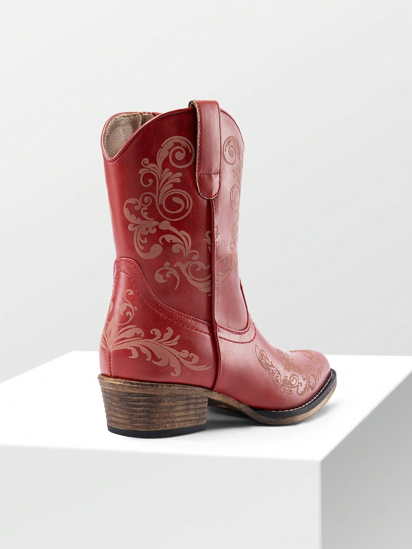 Women's Western Ankle Boots: Low Chunky Heels, Square Toe, Fall Short Booties