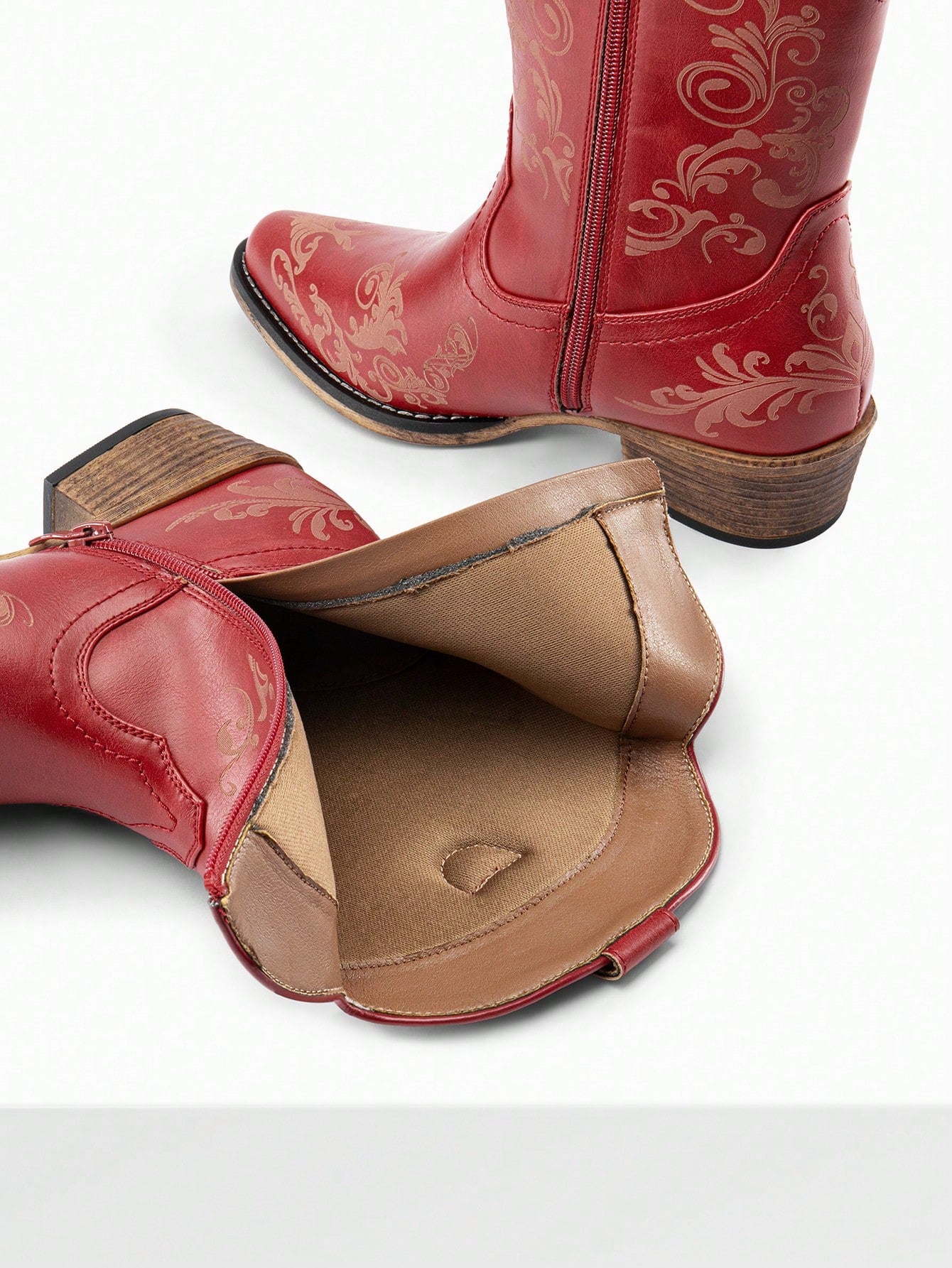 Women's Western Ankle Boots: Low Chunky Heels, Square Toe, Fall Short Booties