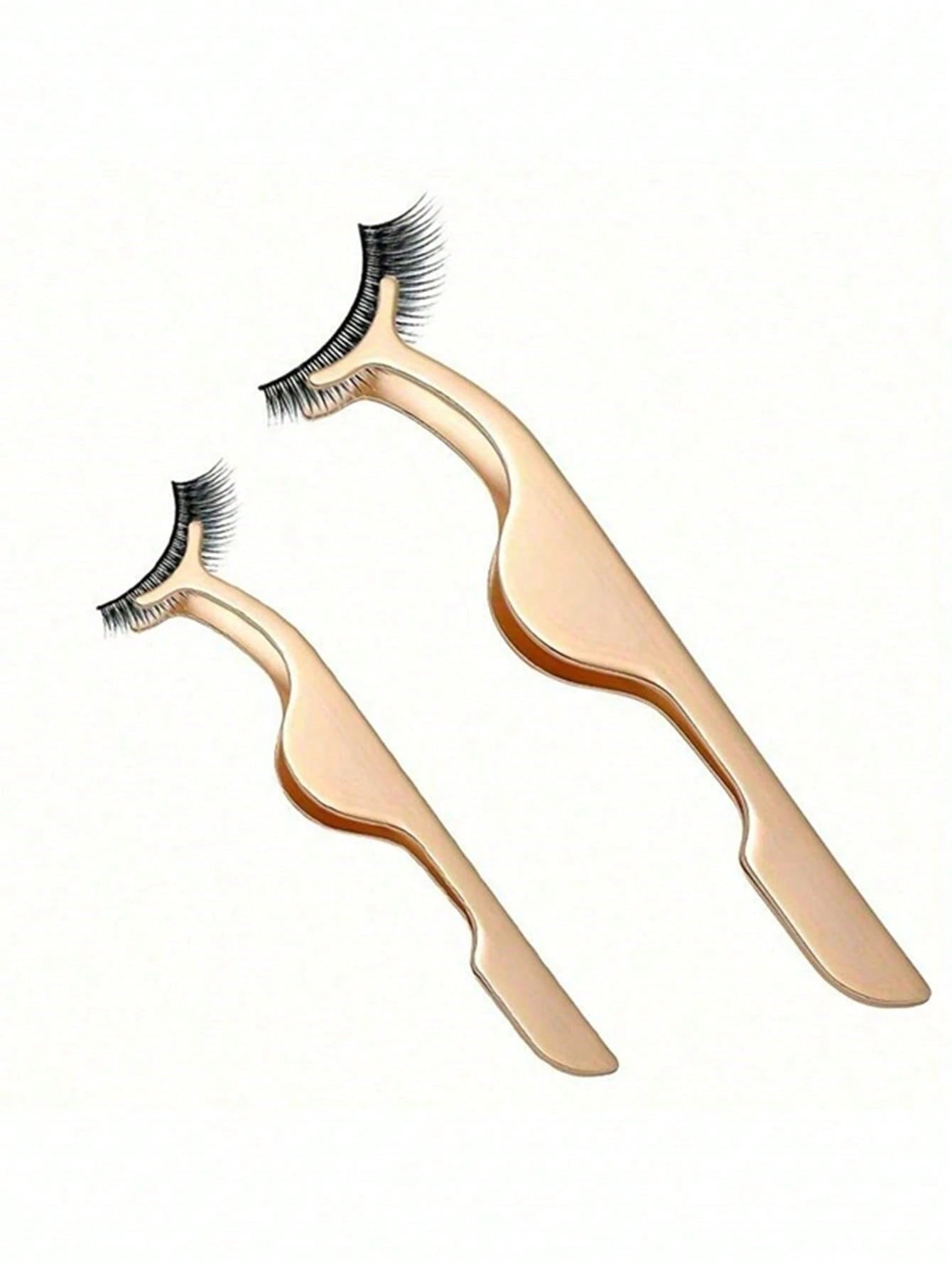 X Milania 1pc Stainless Steel Eyelash Tweezer, Lash Extension Tweezers, Lash Removal Tweezers, Women False Eyelash Glue Application Tool