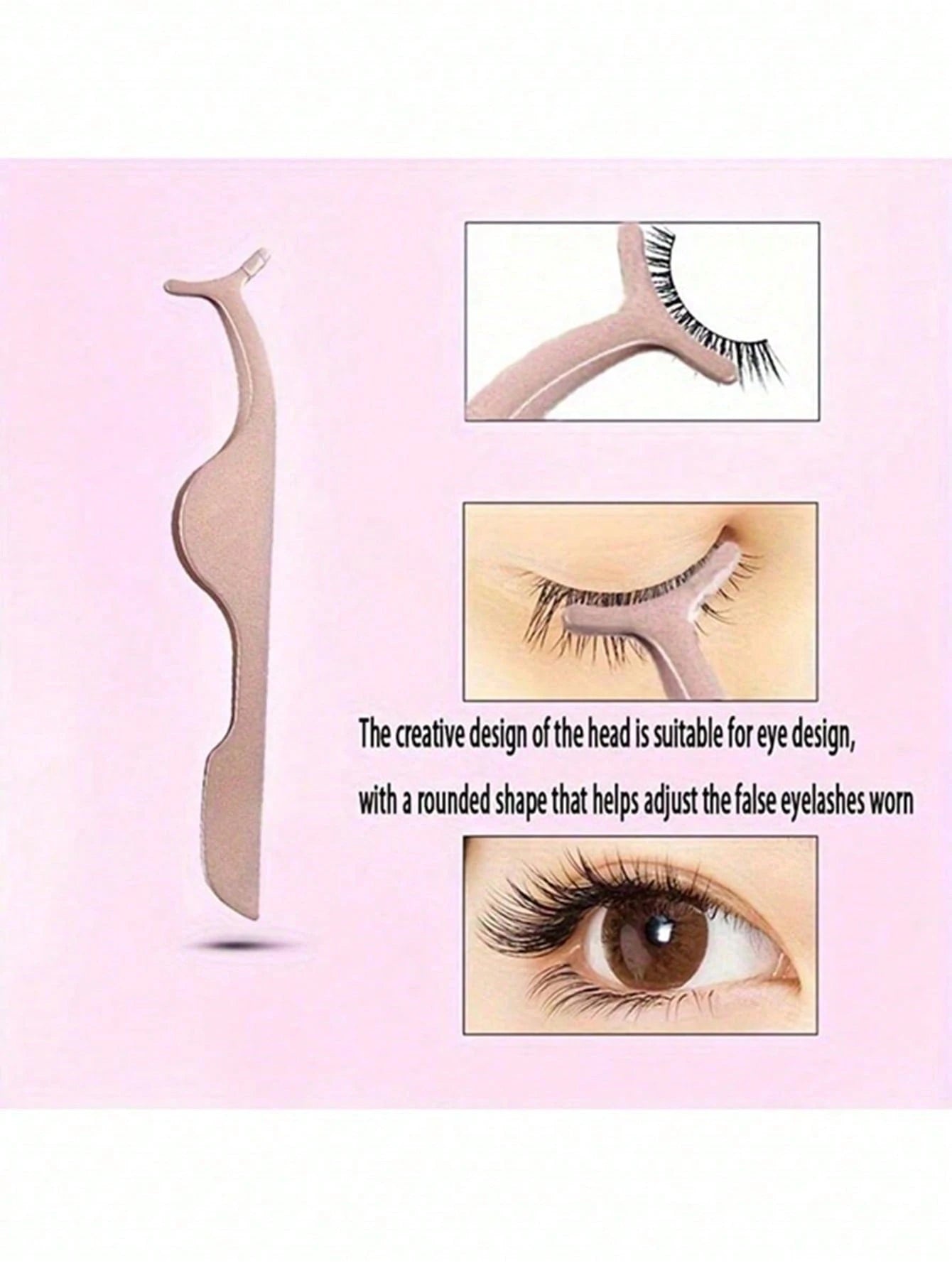 X Milania 1pc Stainless Steel Eyelash Tweezer, Lash Extension Tweezers, Lash Removal Tweezers, Women False Eyelash Glue Application Tool