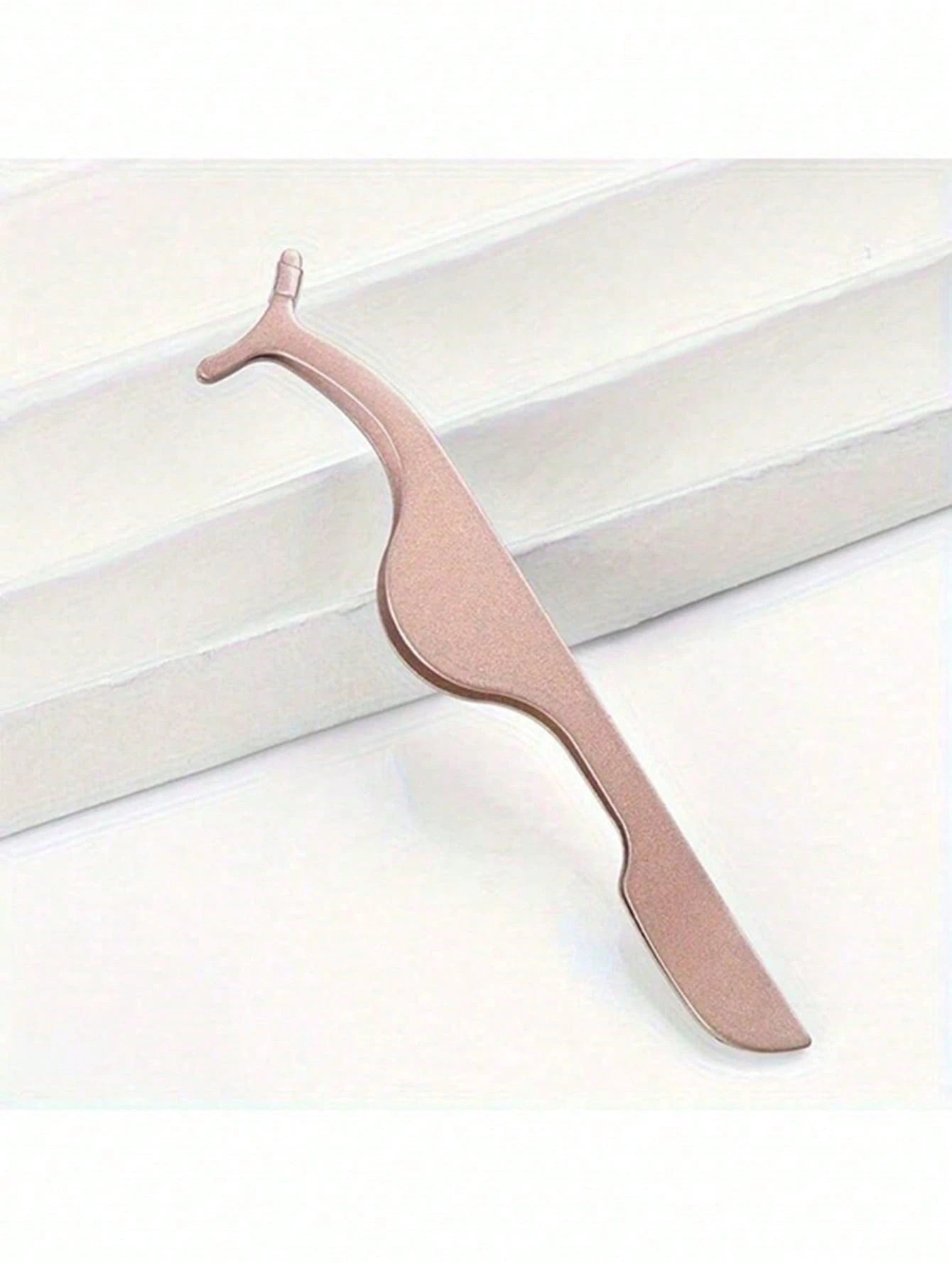 X Milania 1pc Stainless Steel Eyelash Tweezer, Lash Extension Tweezers, Lash Removal Tweezers, Women False Eyelash Glue Application Tool