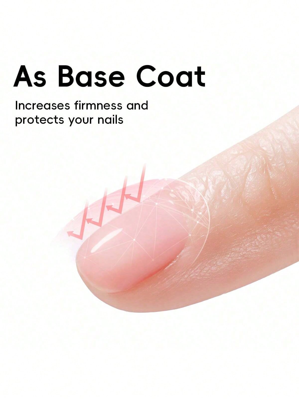 XEIJAYI 1pc 15ml Nail Gel Base Coat, Top Coat, And Six-In-One Functional Gel Set For Manicure- Matte, Strengthening, Leveling, Smudging, And Specially Designed For Nail Tips.