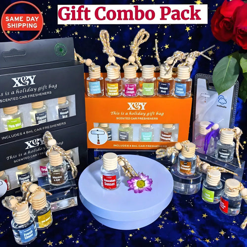 XY process Birthday Gift, Friend Gift, Car Air Suspension Aromatherapy Oil Diffuser, Essential Oil Fragrance Aromatherapy Car Diffuser, Long-Lasting Car Diffuser, 4 Bottles, Vanilla Car Air Freshener.
