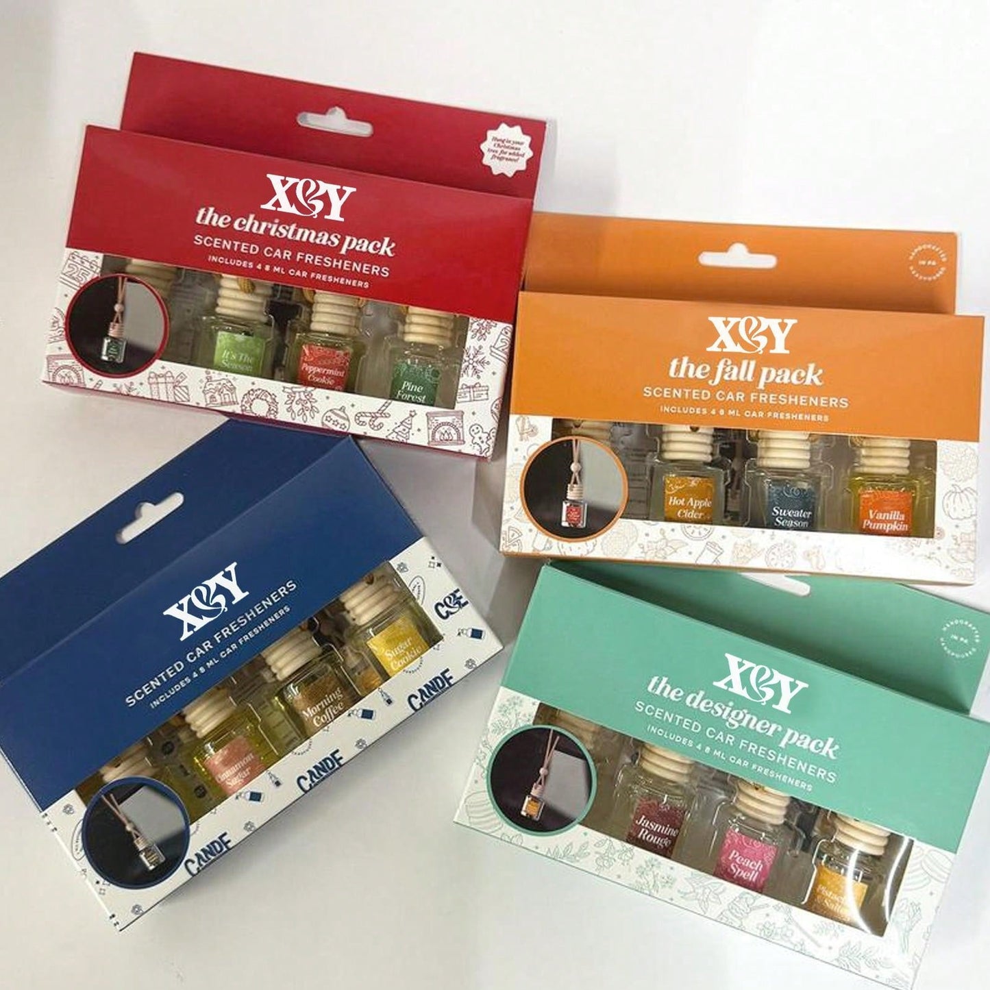 XY process Birthday Gift, Friend Gift, Car Air Suspension Aromatherapy Oil Diffuser, Essential Oil Fragrance Aromatherapy Car Diffuser, Long-Lasting Car Diffuser, 4 Bottles, Vanilla Car Air Freshener.