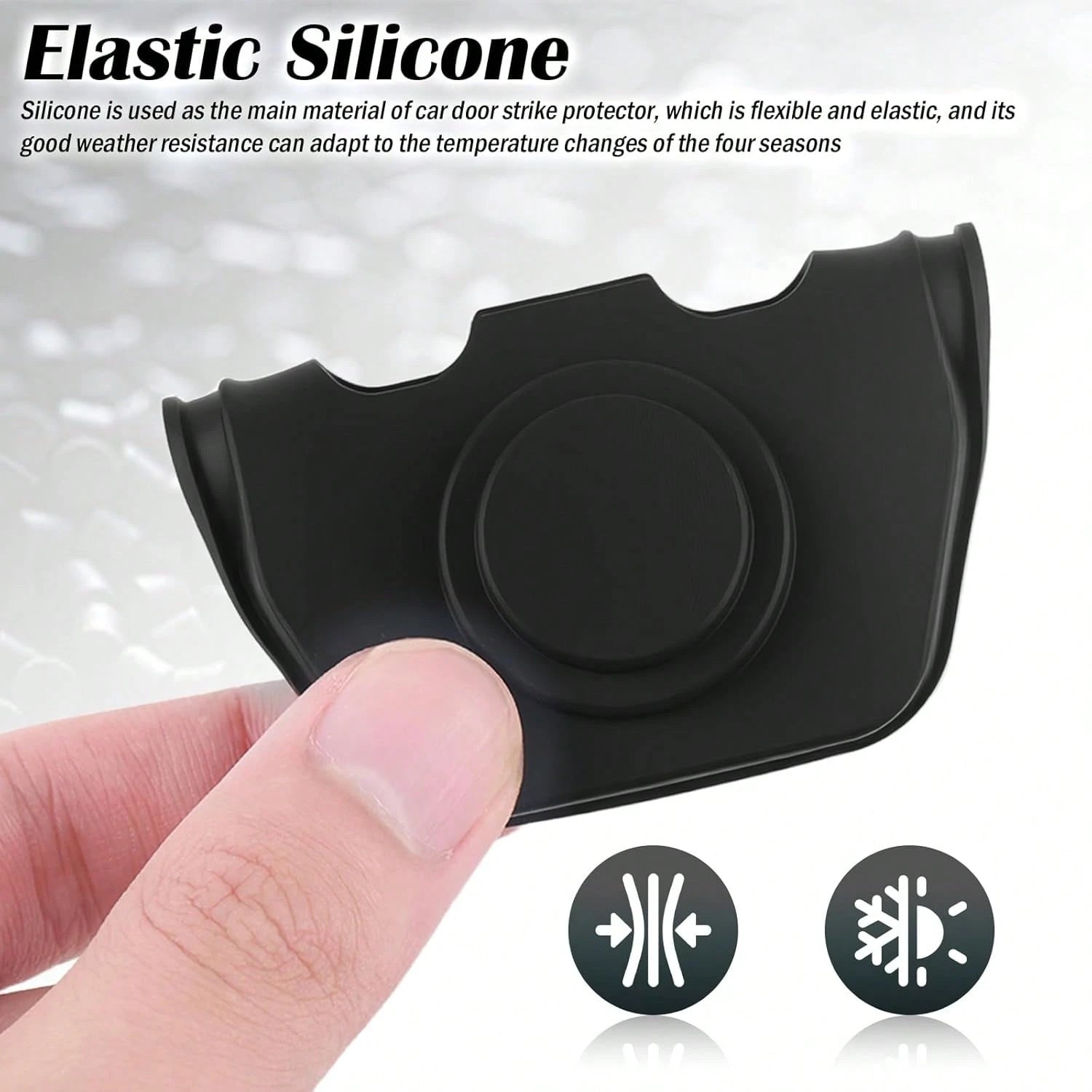 YGDMD 4PCS Universal Silicone Car Door Latch Covers,New Silicone Door Latch Protective Cover With 3 Layers Of Shock Absorption For Protection &Amp; Noise Reduction,Soft Car Doors Strike Protector