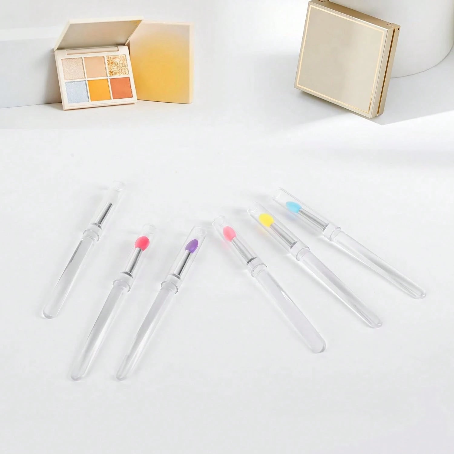 Yoizyfree Reusable Lip Mask Applicators- 6 Pcs Silicone Lip Gloss &Amp; Lipstick Brush Set