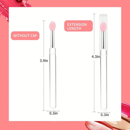 Yoizyfree Reusable Lip Mask Applicators- 6 Pcs Silicone Lip Gloss &Amp; Lipstick Brush Set