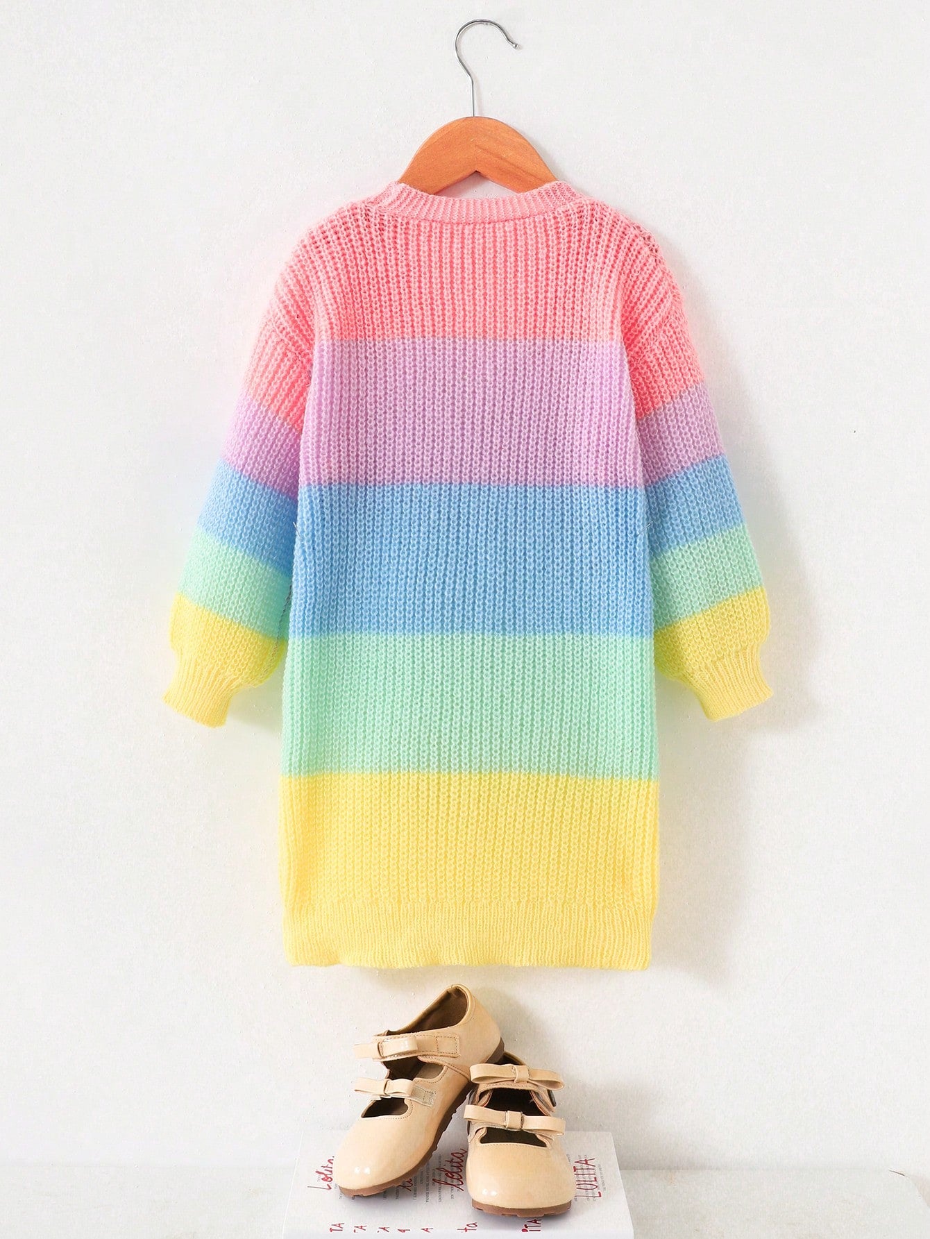 Young Girl Young Girl Colorblock Fashion Versatile Daily Casual Autumn Cardigan