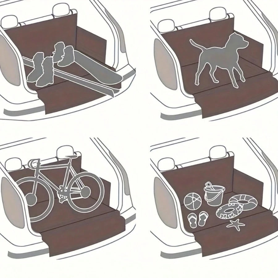 YVDKL 1 Piece Of Car Rear Compartment Mat, With Storage Bag, Bottom Plastic Anti Slip Pet Rear Compartment Mat, Anti Slip Mat, Anti Dirty Rear Compartment Mat
